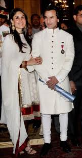 Nawab Saif Ali Khan Patodi Kareena Kapoor Khan Bollywood Couple Indian Men Fashion Sherwani Indian Groom Wear