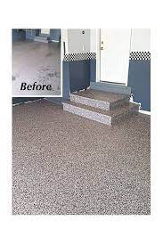Decorative And Durable Epoxy Flake Garage And Steps In Findlay Ohio Flooring For Stairs Concrete Decor Garage Stairs