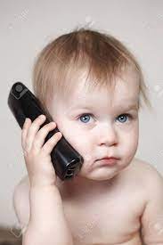 Baby Talking On Phone Stock Photo Picture And Royalty Free Image Image 13918798
