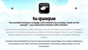 Black And White Fallacy Examples In Politics Tu Quoque Logical Fallacies Logic Love And Logic