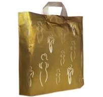 50x NEW PLASTIC GOLD CARRIER HEAVY DUTY SILHOUETTE SEE ...