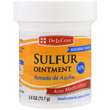 Sulfur 6 acne treatment language:de; De La Cruz Sulfur Ointment Acne Medication Maximum Strength 2 6 Oz 73 7 G Iherb
