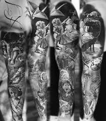 Black And White Ocean Sleeve Tattoo Designs 39 Likes 2 Comments Tattoo World Pub Tattoo World Pub On Instagram By Stefan Tattoos Best Ta Ship Tattoo Sleeves Ship Tattoo Sea Tattoo Sleeve