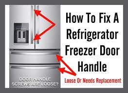 The most common reason for replacing the handle is when it. How To Fix A Refrigerator Freezer Door Handle That Is Loose Or Needs Replacement Lg French Door Refrigerator Whirlpool Refrigerator Refrigerator Door Handles