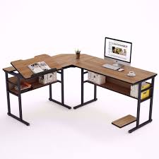 Not Just A Computer Desk Office Desk Can Also Be A Drawing Table Manager Desk Study Table Gaming Desk Laptop And D In 2020 Bookshelf Desk L Shaped Desk Desk Furniture