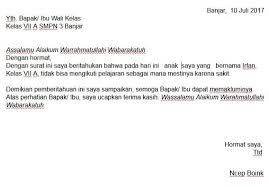 Surat juga seringkali dipergunakan oleh perseorangan yang ditujukan kepada suatu perkumpulan atau menyatakan ketidakhadiran, salah satunya adalah contoh surat tidak masuk sekolah. Surat Resmi Tidak Masuk Sekolah Surat Rasmi B