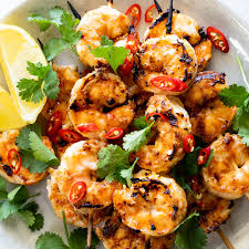 Grilled asian shrimp skewers make for the perfect starter at your next bbq or dinner party. Spicy Garlic Shrimp Skewers Simply Delicious
