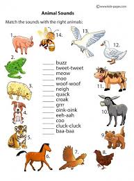 Animal Sounds Animal Worksheets English For Beginners