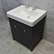 The storehouse vanity in dark grey from eviva adds a beautiful, contemporary style to any bathroom. Chichester 700mm Dark Grey Bathroom Vanity Unit 2 Tap Hole Ceramic Basin Sink Ebay