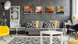 Mini man cave, nursery boy wall art, kids room decor, play room prints. Buy Djsylife Car Posters Boys Room Decor Wall Art Giclee Canvas Prints Autumn Landscape Red Sport Car Pictures Modern Artwork For Bedroom Home Decorations Painting 12x12 Inchesx4 Framed Ready To Hang Online