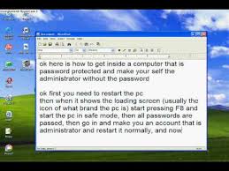 Click on your account after booting the laptop. How To Get Into A Computer That Is Password Protected Without The Password Youtube