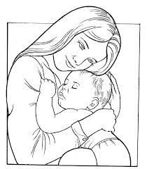 Getting the baby and myself ready each mor e. Mother And Babe Baby Coloring Pages Coloring Pages Mothers Day Coloring Pages
