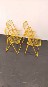 Vintage Post Modern Niels Gammelgaard Ted Folding Chairs For Ikea Yellow Mesh Wire Choice Of Set O Folding Chair Simple Storage Modern