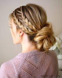 Triple Braided Updo Missy Sue Braided Hairstyles Hair Styles Long Hair Styles