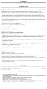 assistant, associate & professor resume