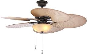 Fanimation old havana 17 3 blade indoor ceiling fan. Havana 48 In Outdoor Natural Iron Palm Blade Ceiling Fan With Light Kit 51227 Hamptonbay Tropical Ceiling Fan With Light Ceiling Fan Fan Light
