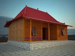 Desain rumah minimalis tampak depan dengan batu alam dengan atap miring. Rumah Kayu Khas Gunungkidul Rumah Kayu Khas Gunungkidul Facebook