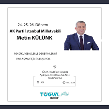 Kırşehir'de neşet ertaş kültür sanat merkezinde çoğunluğunu öğrencilerin oluşturduğu guruba konuşan akp i̇stanbul milletvekili metin külünk, gençler, küçük düşünmeyin. Tugva Pendik Turkiye Genclik Vakfi Pendik Ilce Temsilciligi Olarak 24 25 Ve 26 Donem Istanbul Milletvekili Istanbul Un Abisi Sayin Metin Kulunk Ile Gerceklestirecegimiz Genclik Bulusmamiza Tum Kardeslerimiz Davetlidir Facebook