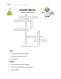 Science in the mena region: Scientific Method Crossword Puzzle By Teague S Science Tpt