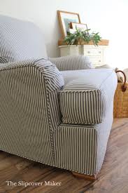 A Cotton Ticking That Works For Washable Slipcovers Slipcovers For Chairs Furniture Slipcovers Furniture