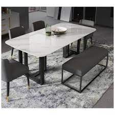 Amazon basics solid wood kiddie table set with two chairs, white. Tmdt 16 Csc 041 Marble Dining Table Chair Bench W Cushion Shopee Singapore