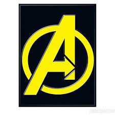 Avengers Black And Yellow Symbol Magnet In 2021 Avengers Logo Avengers Symbols Avengers Pictures