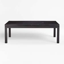 This old pine coffee table with sturdy parsons legs is a perfect example. Parsons Black Marble Top Dark Steel Base 48x28 Small Rectangular Coffee Table Reviews Crate And Barrel