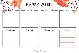 5 Printables Automne Weekly Planner Semainier A Imprimer Semainier A Imprimer Planning Etudiant Imprimable Agenda Imprimable