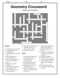 Maybe you would like to learn more about one of these? Geometry Vocabulary Crossword Solids And Formulas Features 23 Words Geometry Vocabulary Teaching Geometry Math Answers