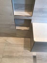 Jolly bright white aluminum 3/8 in. Schluter Around Niche Profile Orientation Ceramic Tile Advice Forums John Bridge Ceramic Tile