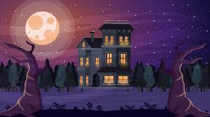 Play the free gumball game, haunted house prank and other gumball games at cartoon network. Happy Halloween Animated Scene With Haunted House At Night 4k Video Animation Motion Background Storyblocks