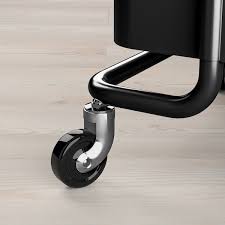 Fch wooden kitchen rolling island cart cabinets for kitchen storage trolley carts with drawer easy clean stainless steel top. Raskog Utility Cart Black Ikea