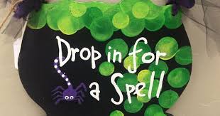 I Put A Spell On You Sign Made By Adults With Special Needs Craft Items Crafts Reusable Tote Bags