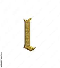 L, or l, is the twelfth letter of the modern english alphabet and the iso basic latin alphabet. L Alphabet En Or Lettrine Stock Illustration Adobe Stock
