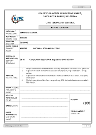 Kolej vokasional adalah institusi pengajian latihan kemahiran yang menawarkan dua program iaitu peringkat sijil (sijil vokasional malaysia) dan diploma. Doc Kertas Tugasan Ete 5032 T Siti Roslida Muhammad Yusof Academia Edu