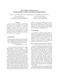 Online dating users who have married or been in a committed relationship with someone they met online are more likely than those who haven't to say that these platforms have had a mostly positive effect on dating and relationships overall (37% vs. Pdf Who S Right And Who Writes People Profiles Contacts And Replies In Online Dating
