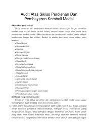 Akun di dalam siklus akuisisi modal dan pembayaran kembali bergantung pada jenis bisnis yang dioperasikan perusahaan dan bagaimana. Audit Atas Siklus Perolehan Dan Pembayaran Kembali Modal
