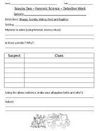 This exercise will provide students lots of vocabulary related to crime. Forensic Science Science Worksheet Scooby Doo By Melissa Cinadr Tpt