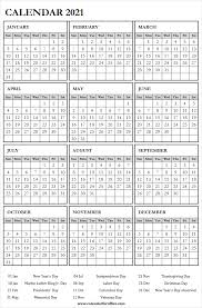 Calendar 2021, with federal holidays and free printable calendar templates in word (.docx), excel (.xlsx) & pdf formats. 2021 Calendar With Us Bank Holidays Free Calendar 2021 Vertical 2021 Calendar Calendar Yearly Calendar Template
