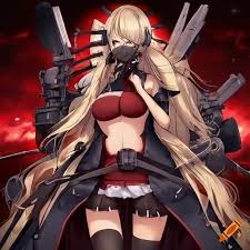 Space battleship yamato 2199 as a shipgirl from azur lane anime on Craiyon