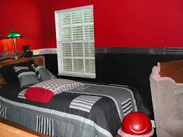 Black And Red Room Paint Stitches And Seams Painting Primer Boy Room Red Red Boys Bedroom Red Rooms