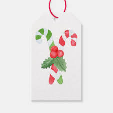 Christmas labels, candy favor labels, holiday labels. Christmas Candy Canes Gift Tags Gift Enclosures Zazzle