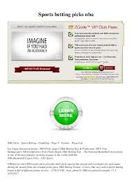 Verifiedcappers.com is a sports handicapper monitor. Pdf Sports Betting Picks Nba Jennifer Dobson Academia Edu