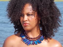 Blue Crystal Quartz Tribal Bib Statement Necklace