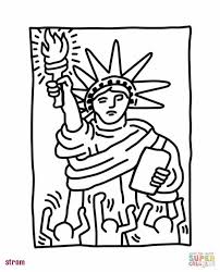 Resultat De Recherche D Images Pour Coloriage Statue De La Liberte Statue De La Liberte Coloriage Keith Haring