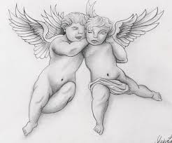 Cherub Twins Drawing By Aubrianna Wockenfuss ✓ free for commercial use ✓ high quality images. cherub twins by aubrianna wockenfuss