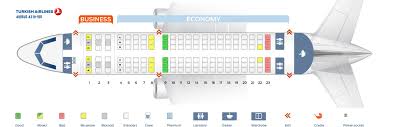 Seat Map And Seating Chart Airbus A319 100 Turkish Airlines Airbus Seating Plan Boeing