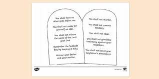 The text of the ten commandments appears twice in the hebrew bible: Free Printable 10 Commandments Colouring Colouring Sheets
