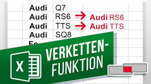 Excel Verketten Funktion Nutzen Text Zusammenfugen Youtube
