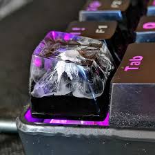 1pc Resin Key Cap For Mx Switches Mechanical Keyboard Creative Resin Mount Fuji Snow Mountain Backlit Keycap Keycaps Gaming Gamer Programmer Gift Wish